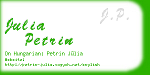 julia petrin business card